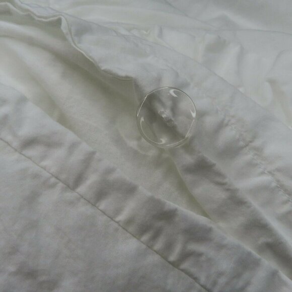 Simply Shabby Chic TWIN Solid White Ruched Smocked Duvet Cover Rachel Ashwell - Picture 4 of 6